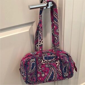 Vera Bradley Pink and Blue Quilted Shoulder Bag